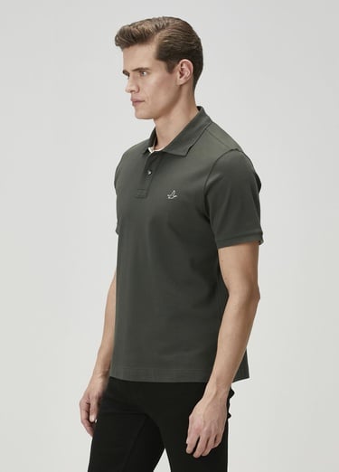  Beymen Club Erkek Comfort Fit Haki Polo Yaka T-shirt