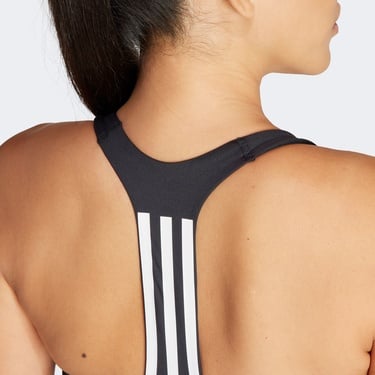  adidas Powerimpact Training Medium-Support 3-Stripes Kadın Siyah Antrenman Bra