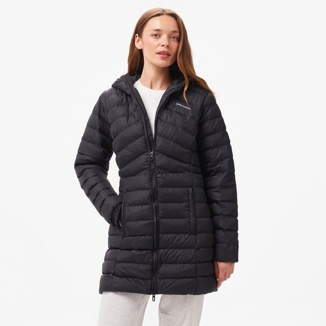  Skechers Essential Maxi Length Kadın Siyah Günlük Mont