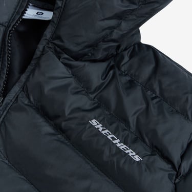  Skechers Essential Maxi Length Kadın Siyah Günlük Mont