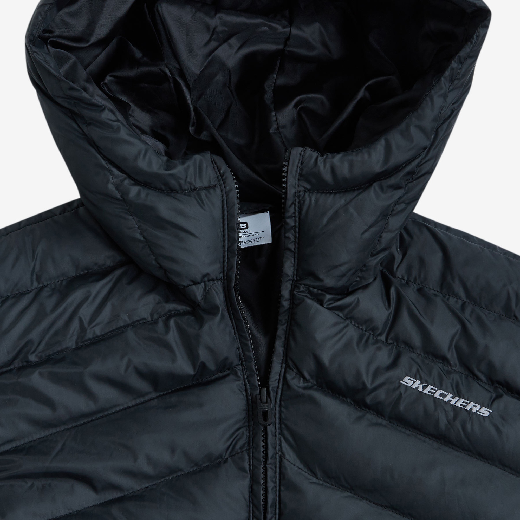 Skechers Essential Maxi Length Kadın Siyah Günlük Mont