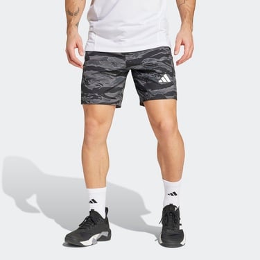  adidas Train Essentials Allover Print Camo Erkek Siyah Antrenman Şort