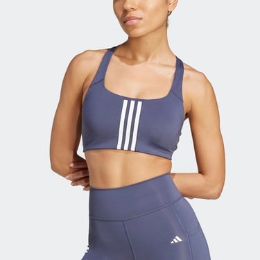  adidas Powerimpact Training Medium Support Kadın Mor Antrenman Bra