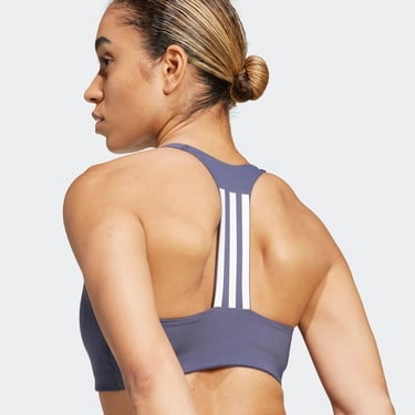  adidas Powerimpact Training Medium Support Kadın Mor Antrenman Bra