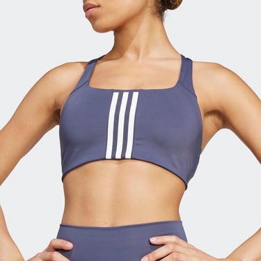  adidas Powerimpact Training Medium Support Kadın Mor Antrenman Bra