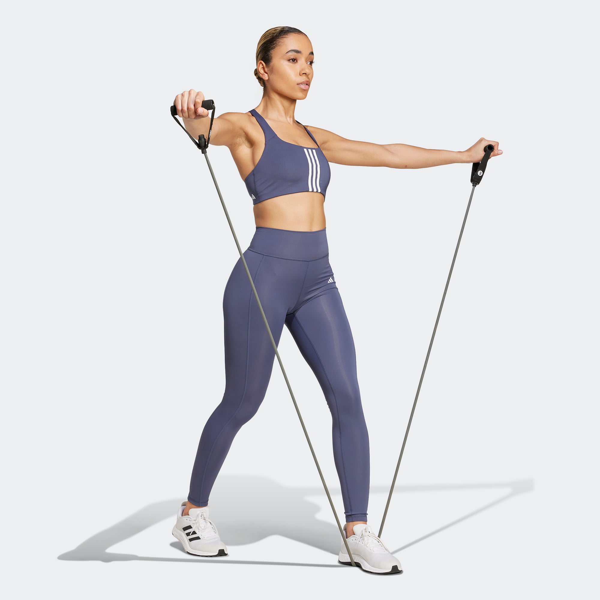  adidas Powerimpact Training Medium Support Kadın Mor Antrenman Bra