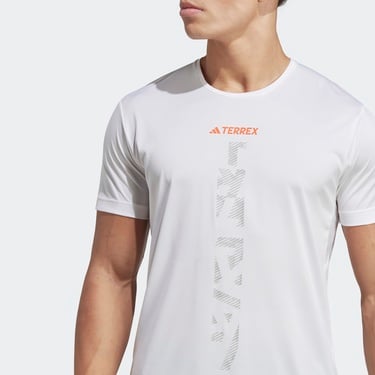  adidas Agravic Trail Erkek Beyaz Koşu T-Shirt