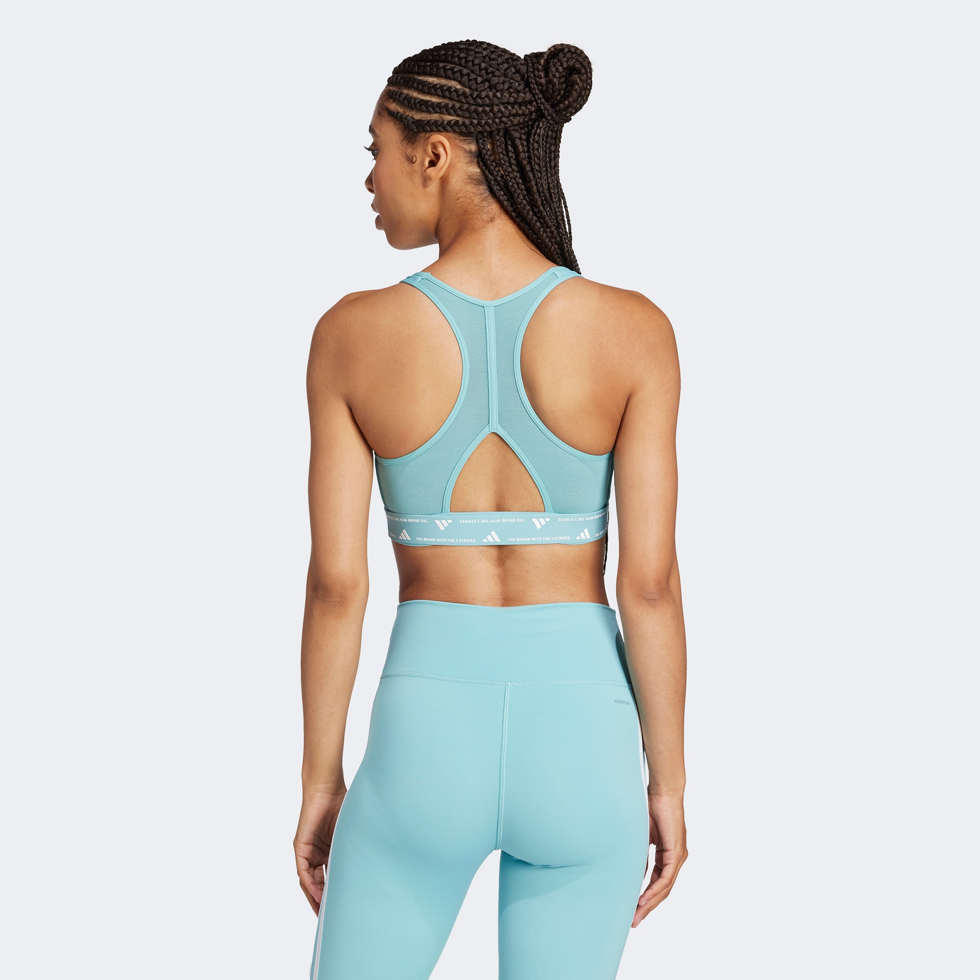 adidas Powerimpact Medium Support Kadın Mavi Antrenman Bra