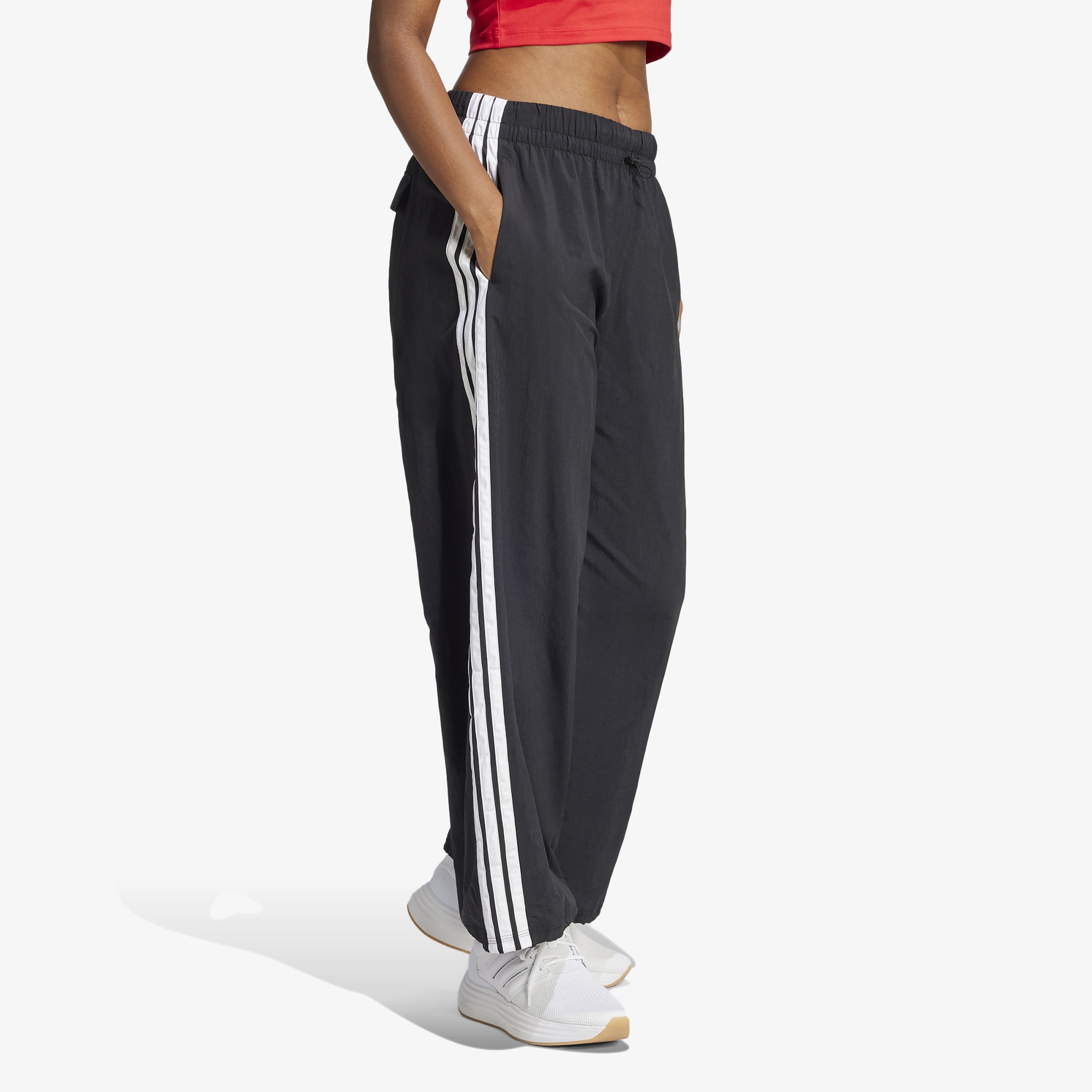 adidas Essentials 3 Striped Lifestyle Kadın Siyah Eşofman Altı