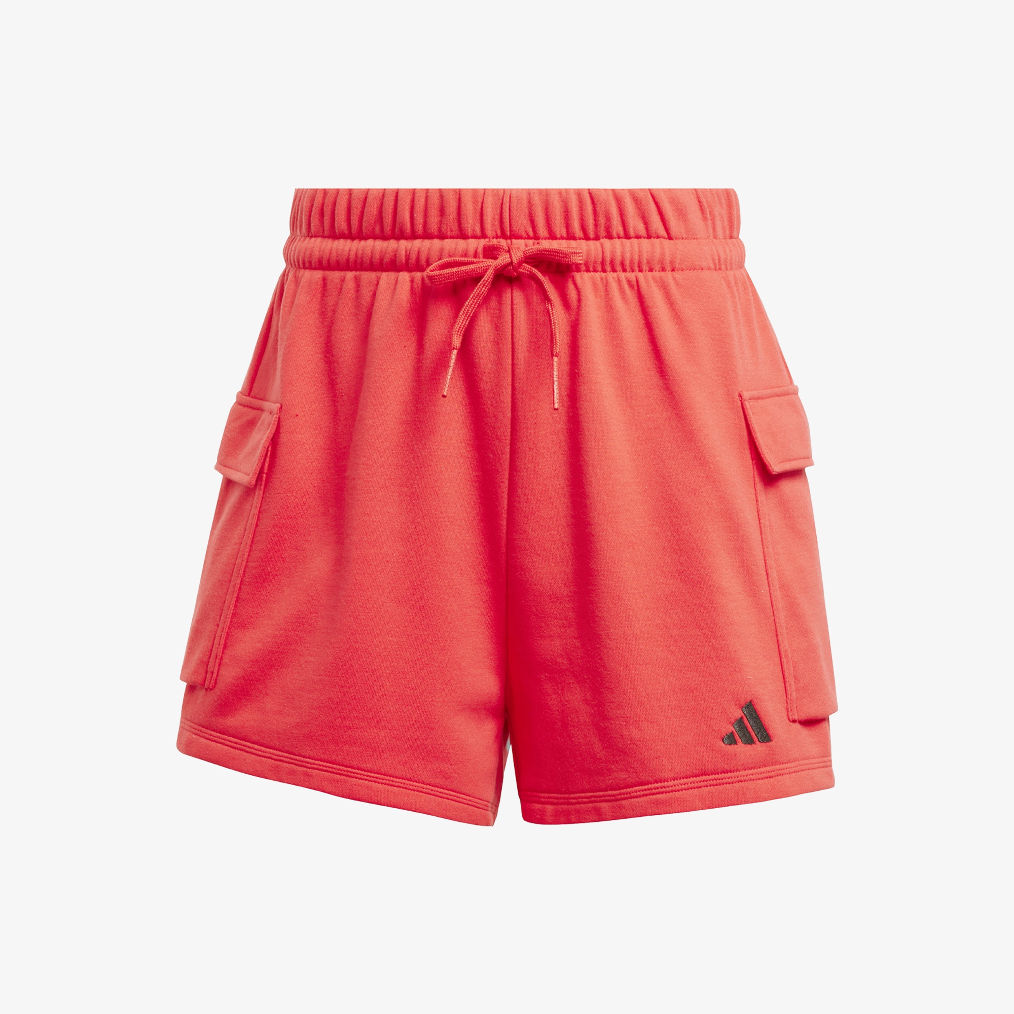 adidas Essentials Small Logo French Terry Cargo Kadın Kırmızı Şort