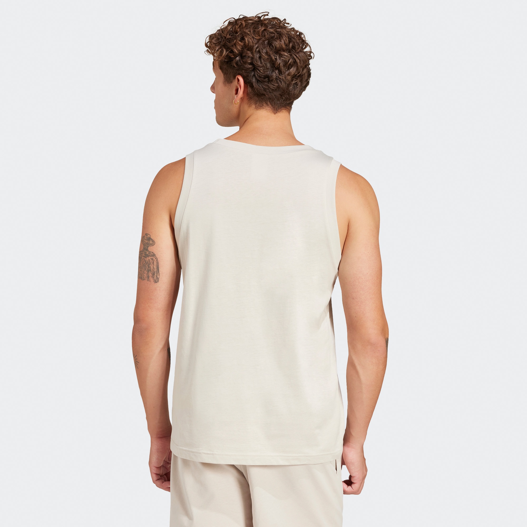 adidas Essentials Small Logo Erkek Beyaz Antrenman Atleti