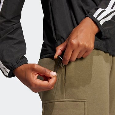  adidas Essentials 3 Striped Lifestyle Kadın Siyah Rüzgarlık Ceket