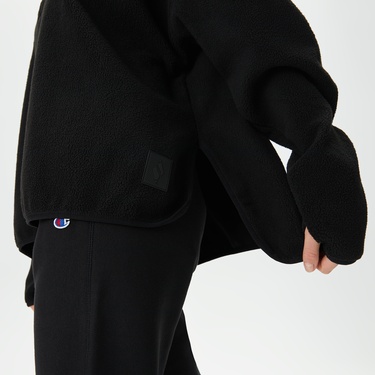  Skechers Fleece Full Zip Kadın Siyah Günlük Sweatshirt