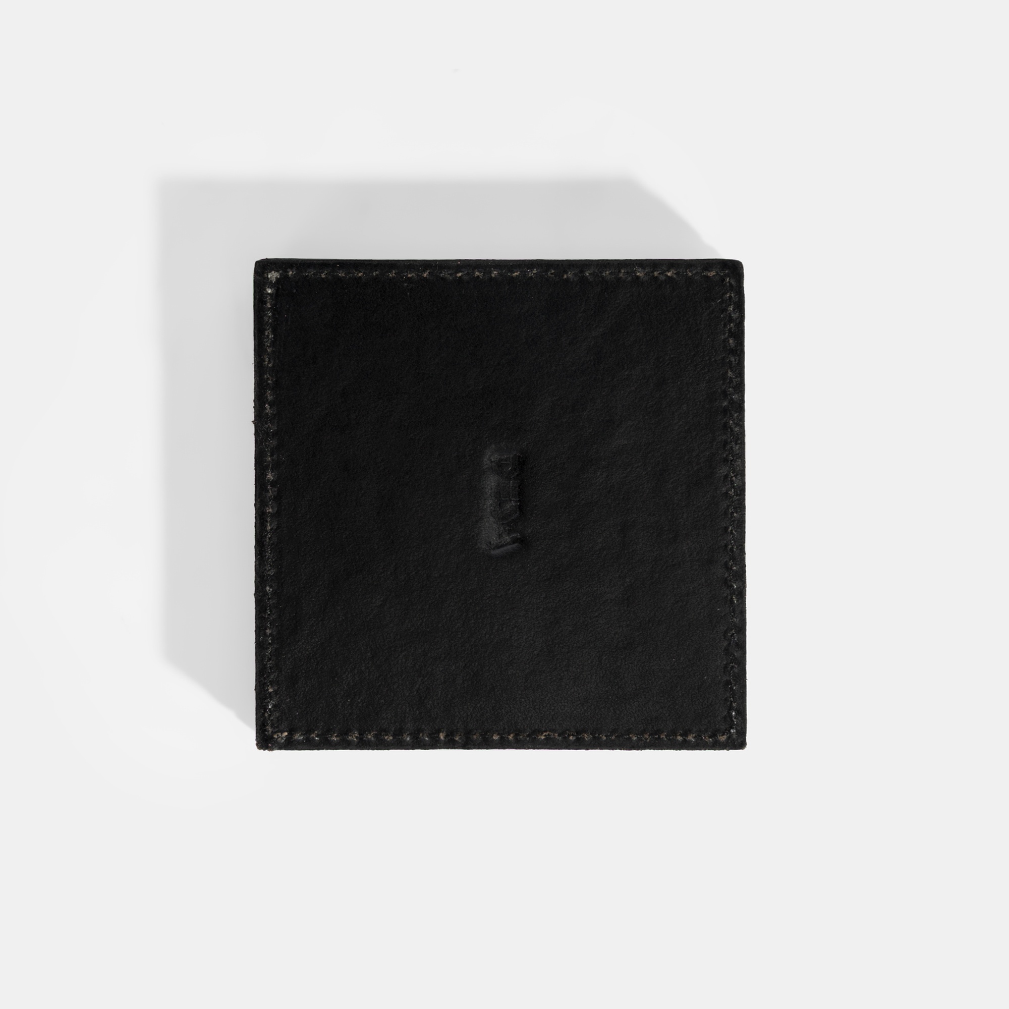 Siyah Deri Dörtlü Bardak Altlığı