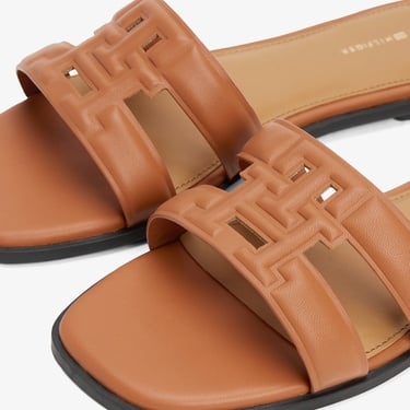  Tommy Hilfiger Logo Strap Kadın Kahverengi Sandalet