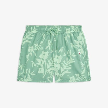  Tommy Hilfiger Medium Drawstring Print Erkek Yeşil Mayo Şort