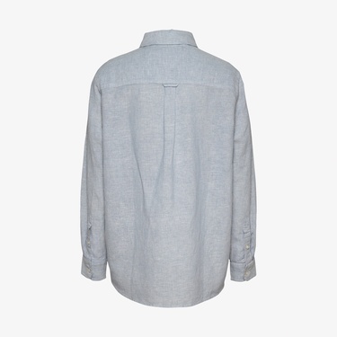  Tommy Jeans Relax Linen Kadın Lacivert Gömlek