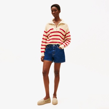  Tommy Hilfiger Denim Platform Kadın Bej Espadril