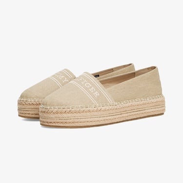  Tommy Hilfiger Denim Platform Kadın Bej Espadril