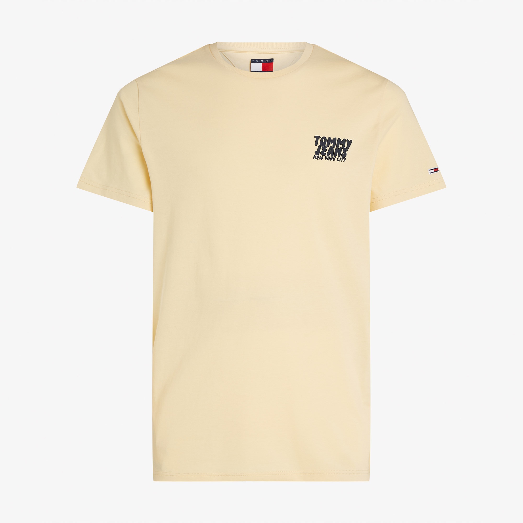 Tommy Jeans Slim Bubble Print Ext Erkek Sarı T-Shirt