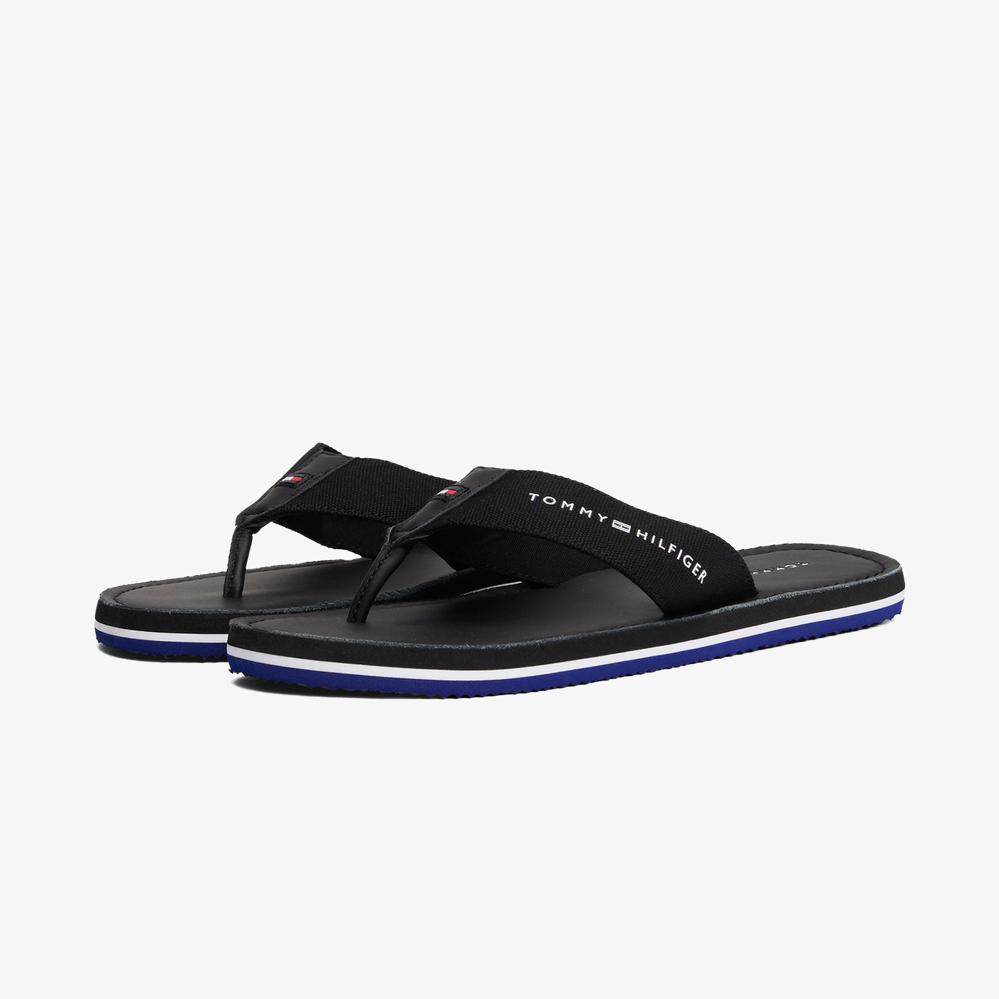 Tommy Hilfiger Leather Beach Erkek Siyah Terlik