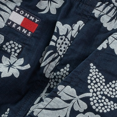  Tommy Jeans Slub Aop Beach Ext Erkek Lacivert Şort