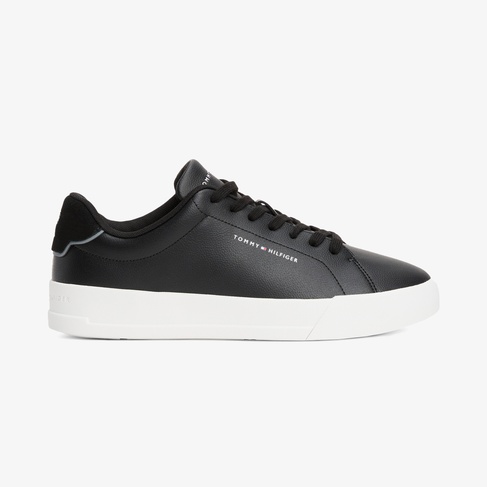  Tommy Hilfiger Court Detail Erkek Siyah Sneaker