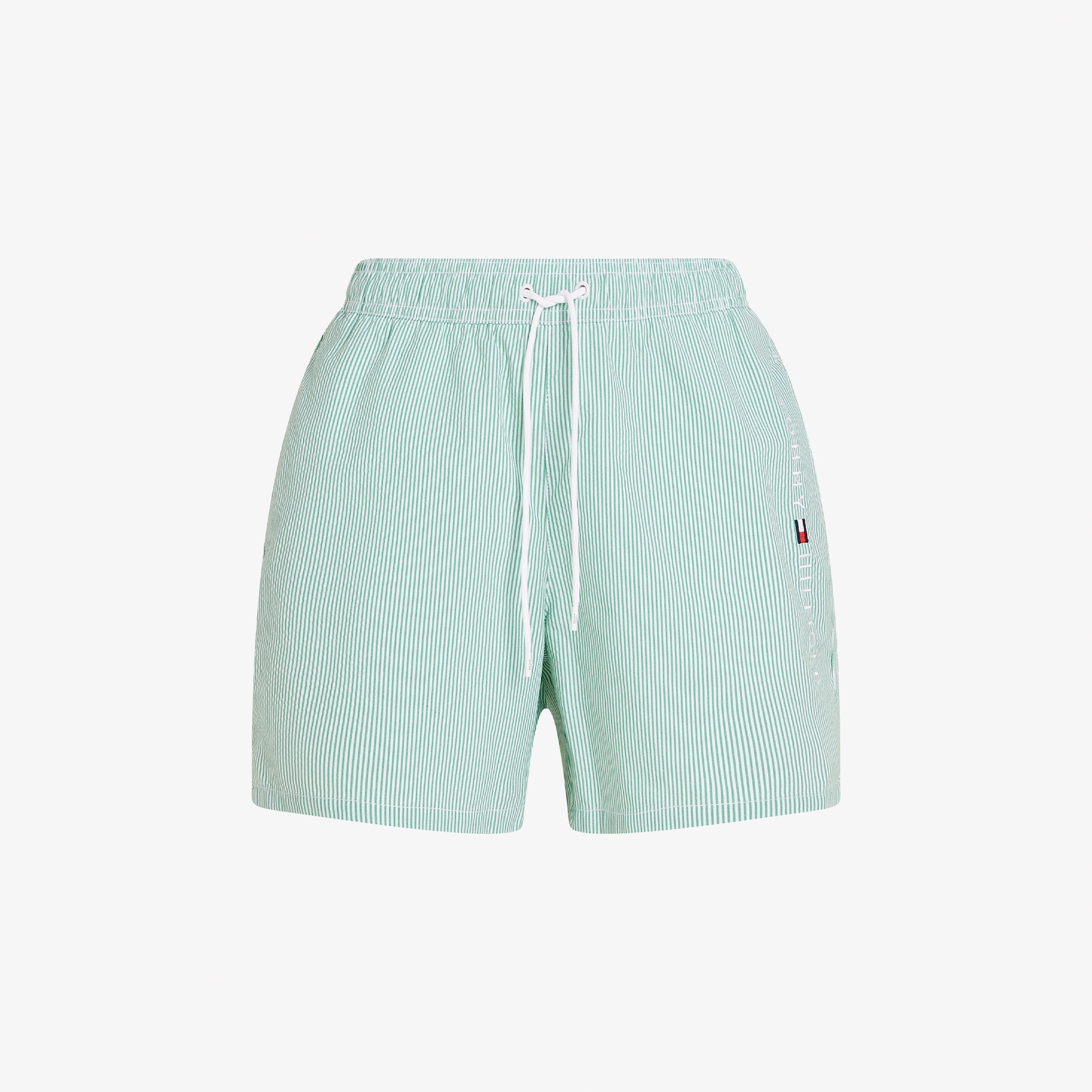 Tommy Hilfiger Medium Drawstring Ithaca Stripe Erkek Yeşil Mayo Şort