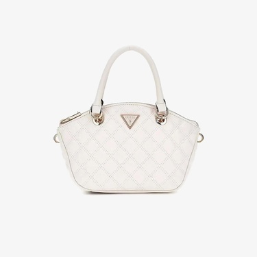  Guess Spark Micro Mini Kristle Minitchel Kadın Beyaz El Çantası