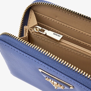  Guess Laurel Slg Card & Co  Noreen Camera Crossbody Kadın Mavi Cüzdan