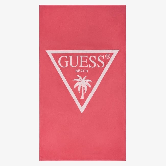  Guess Jacq Palm Triangle L  Unisex Pembe Plaj Havlusu