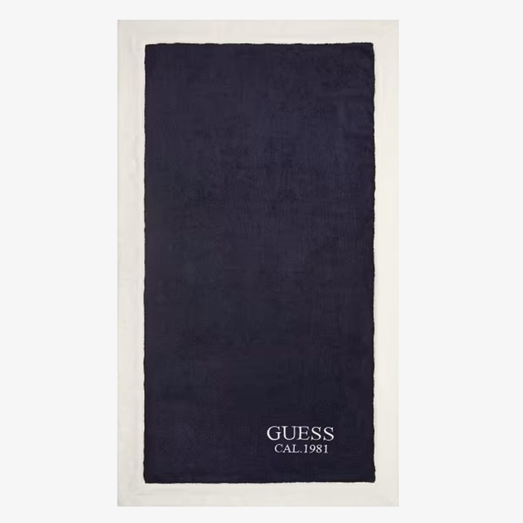 Guess Beach Towel With Border Unisex Lacivert Plaj Havlusu
