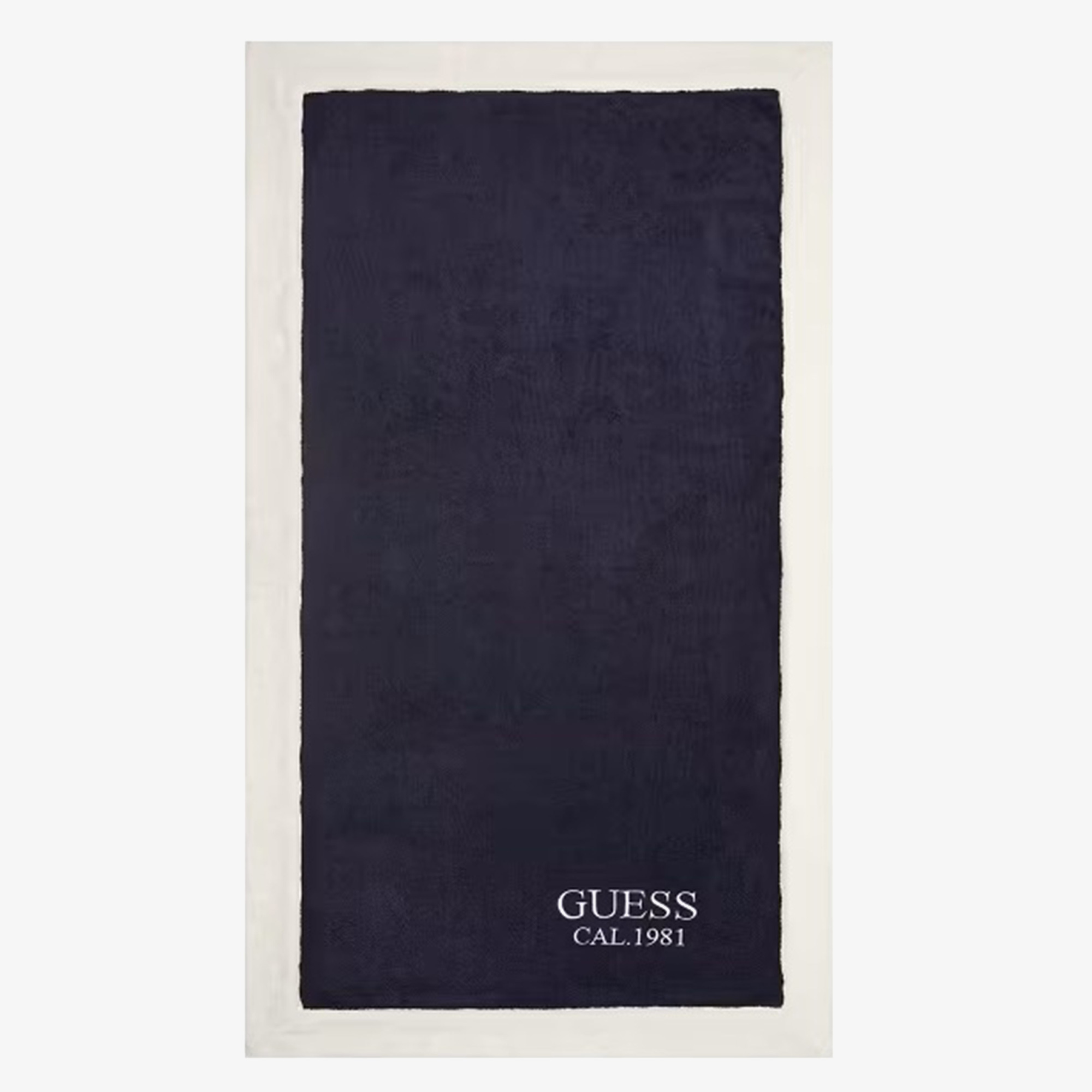  Guess Beach Towel With Border Unisex Lacivert Plaj Havlusu