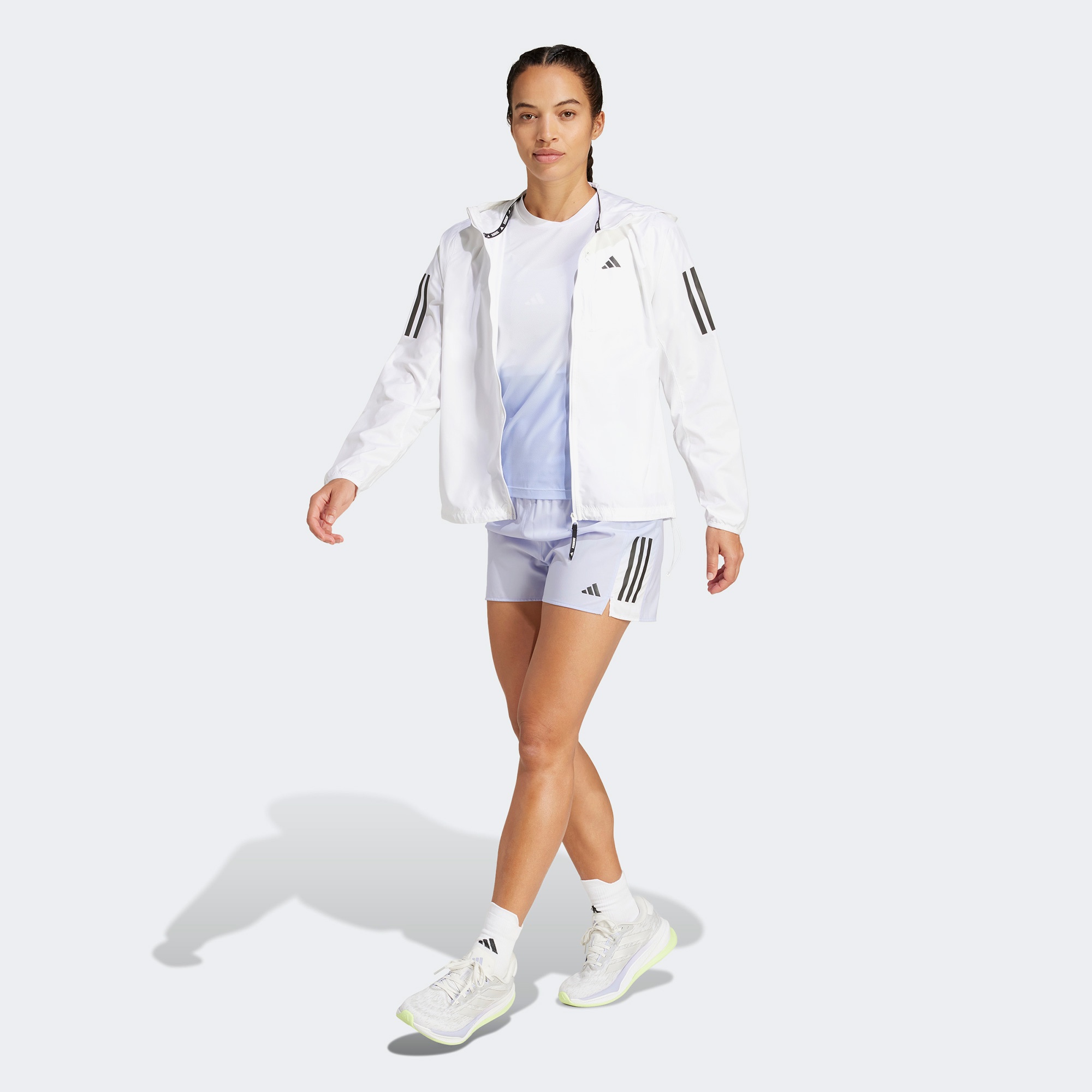 adidas Own The Run Climacool Colorblock Kadın Mor Koşu Şortu