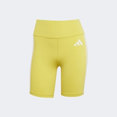  adidas Optime Essentials 3 Stripes Kadın Sarı Antrenman Tayt