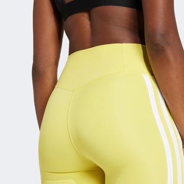  adidas Optime Essentials 3 Stripes Kadın Sarı Antrenman Tayt