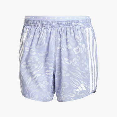  adidas Own The Run 3 Stripes Erkek Gri Koşu Şortu