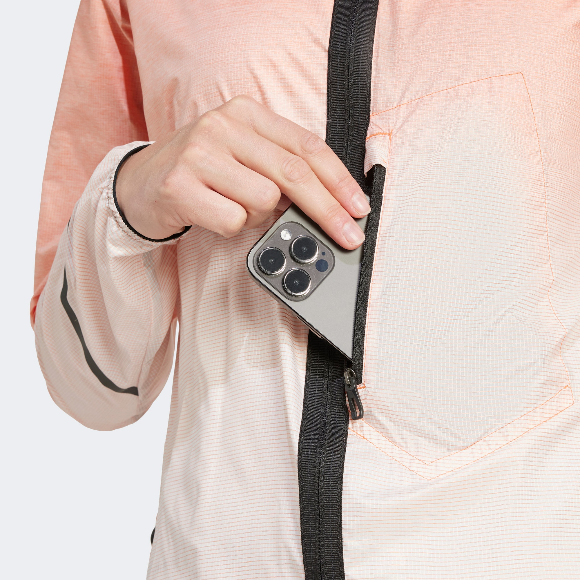 adidas Terrex Xperior Light Windweave Kadın Turuncu Koşu Rüzgarlık