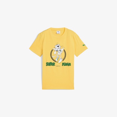  Puma Super Graphic Çocuk Sarı T-Shirt