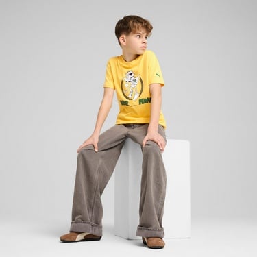  Puma Super Graphic Çocuk Sarı T-Shirt