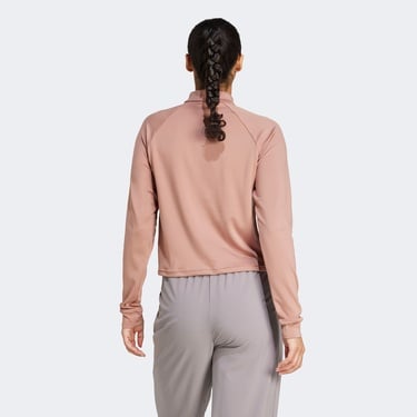  adidas Train Essentials Minimal 1/4 Zip Kadın Pembe Eşofman Üstü