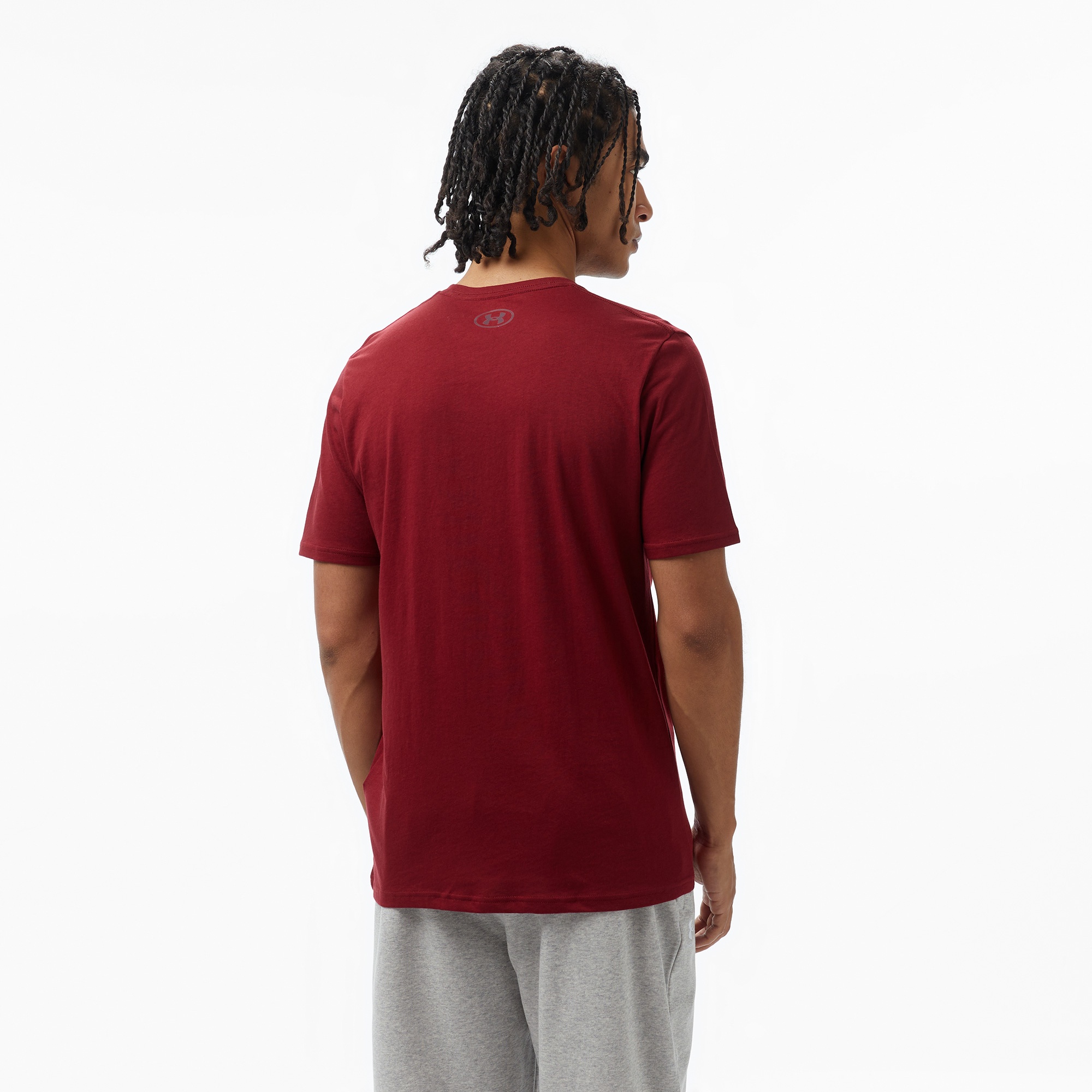 Under Armour Team Issue Wordmark Erkek Bordo Günlük T-Shirt