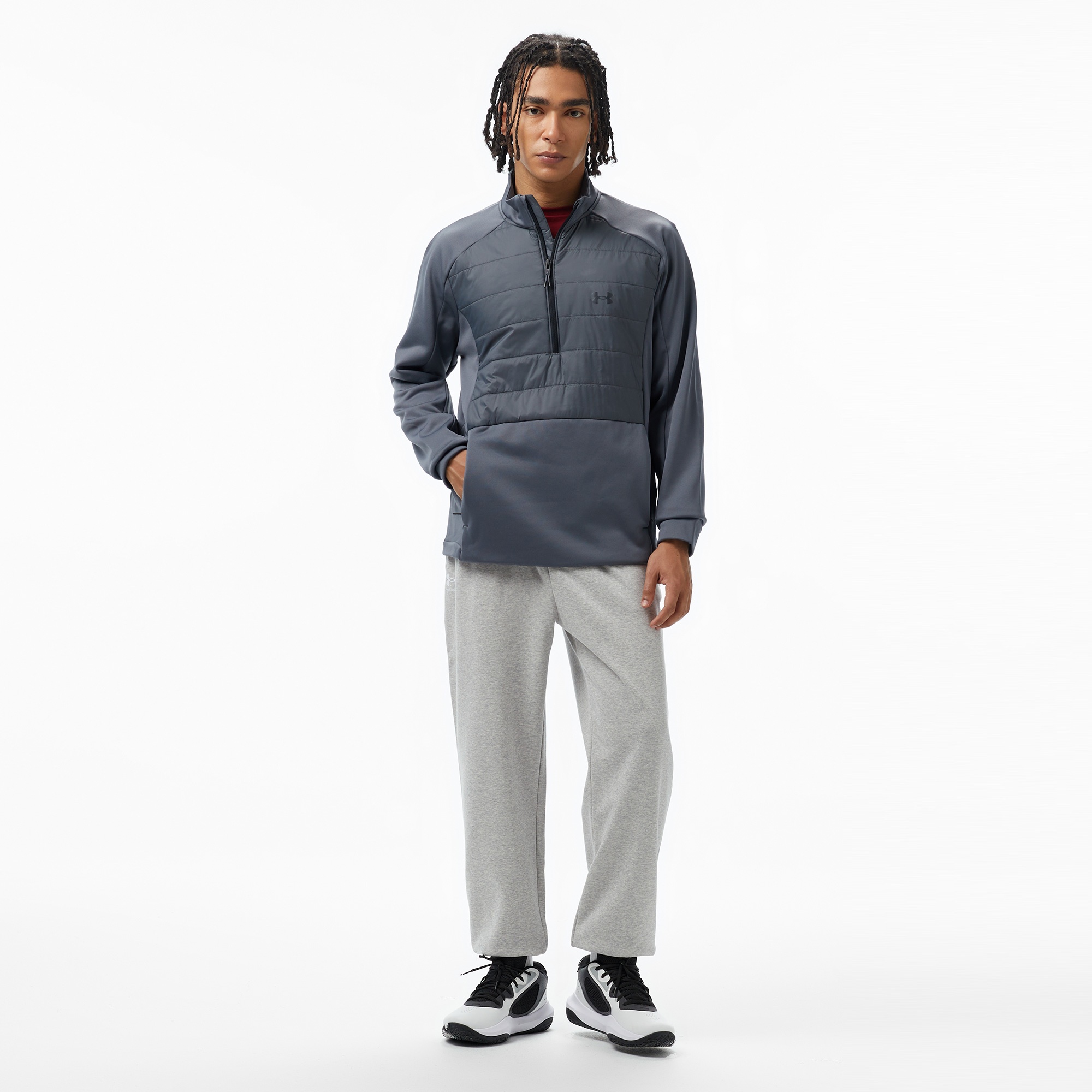 Under Armour Fleece Erkek Gri Outdoor Mont