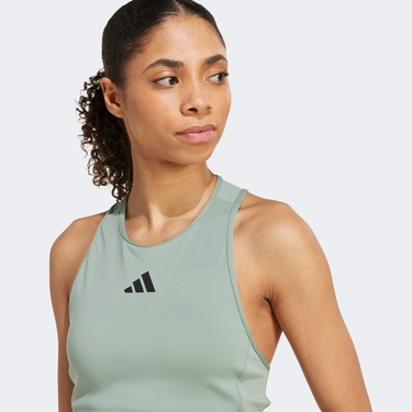  adidas Power 3 Stripes Racerback Kadın Yeşil Atlet