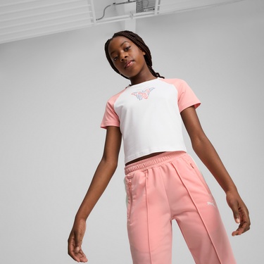  Puma Butterfly Vibe Baby Çocuk Beyaz T-Shirt