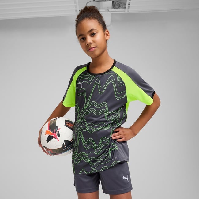  Puma Individualliga Graphic Çocuk Gri Forma