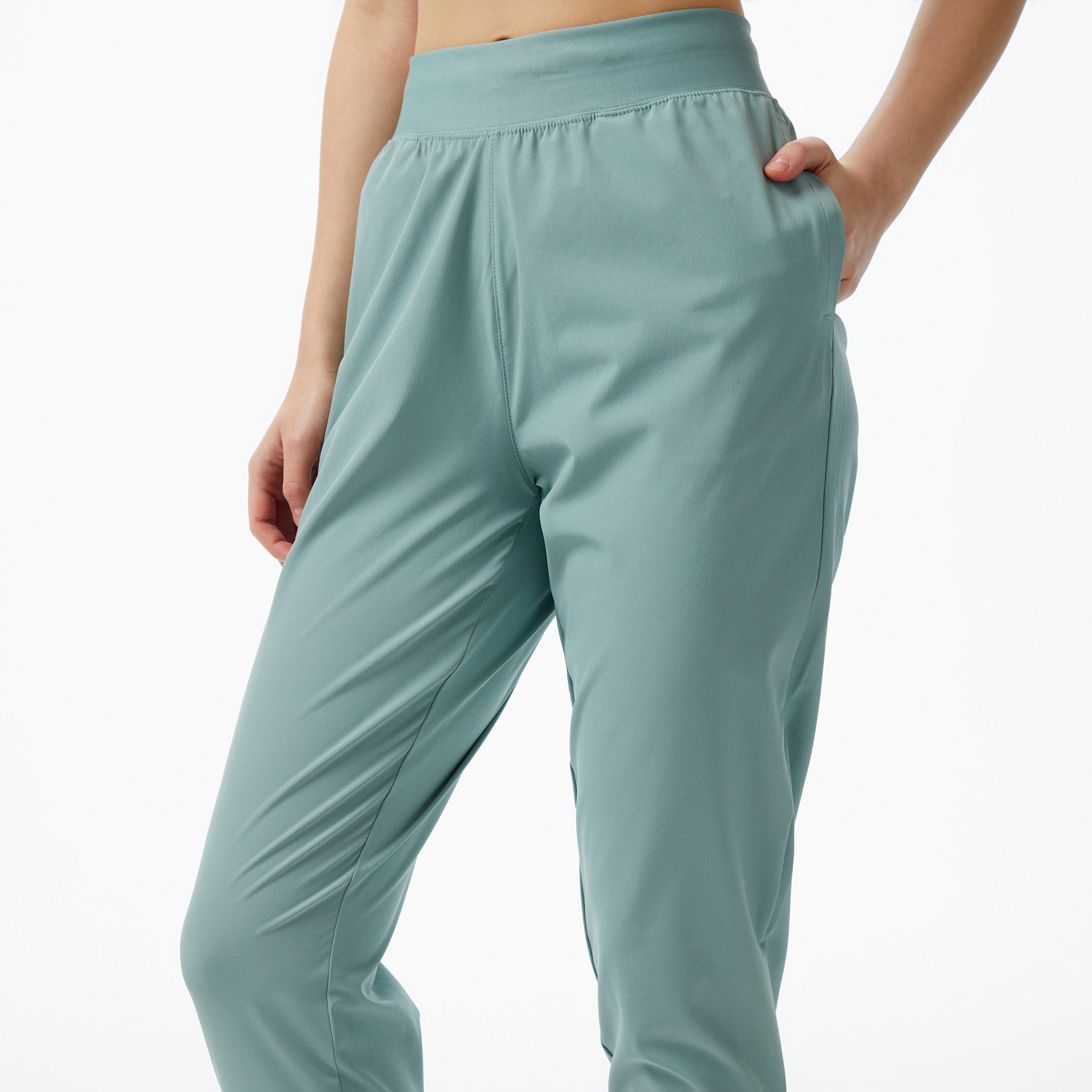 Under Armour Rival Hi Rise Woven Kadın Yeşil Eşofman Altı