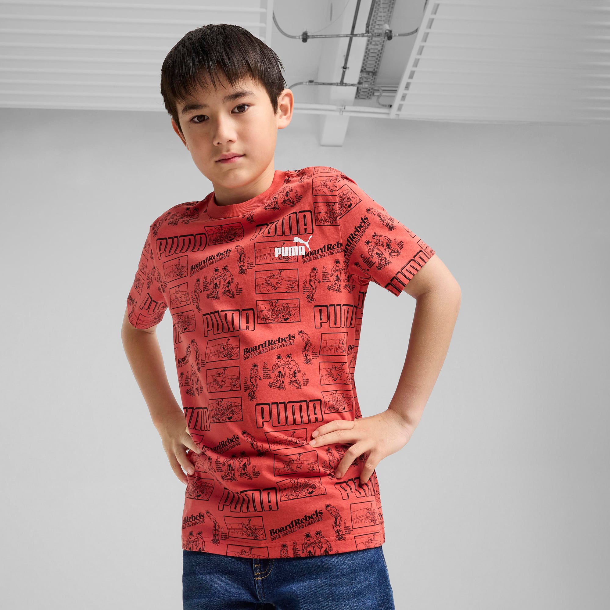  Puma Mid 90s Çocuk Kırmızı T-Shirt