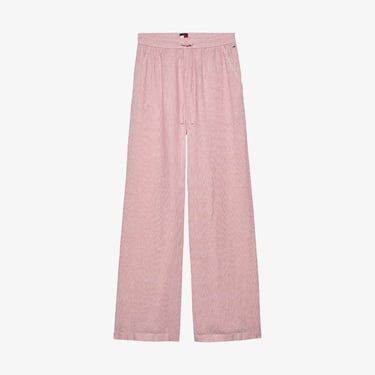  Tommy Jeans Linen Kadın Pembe Pantolon