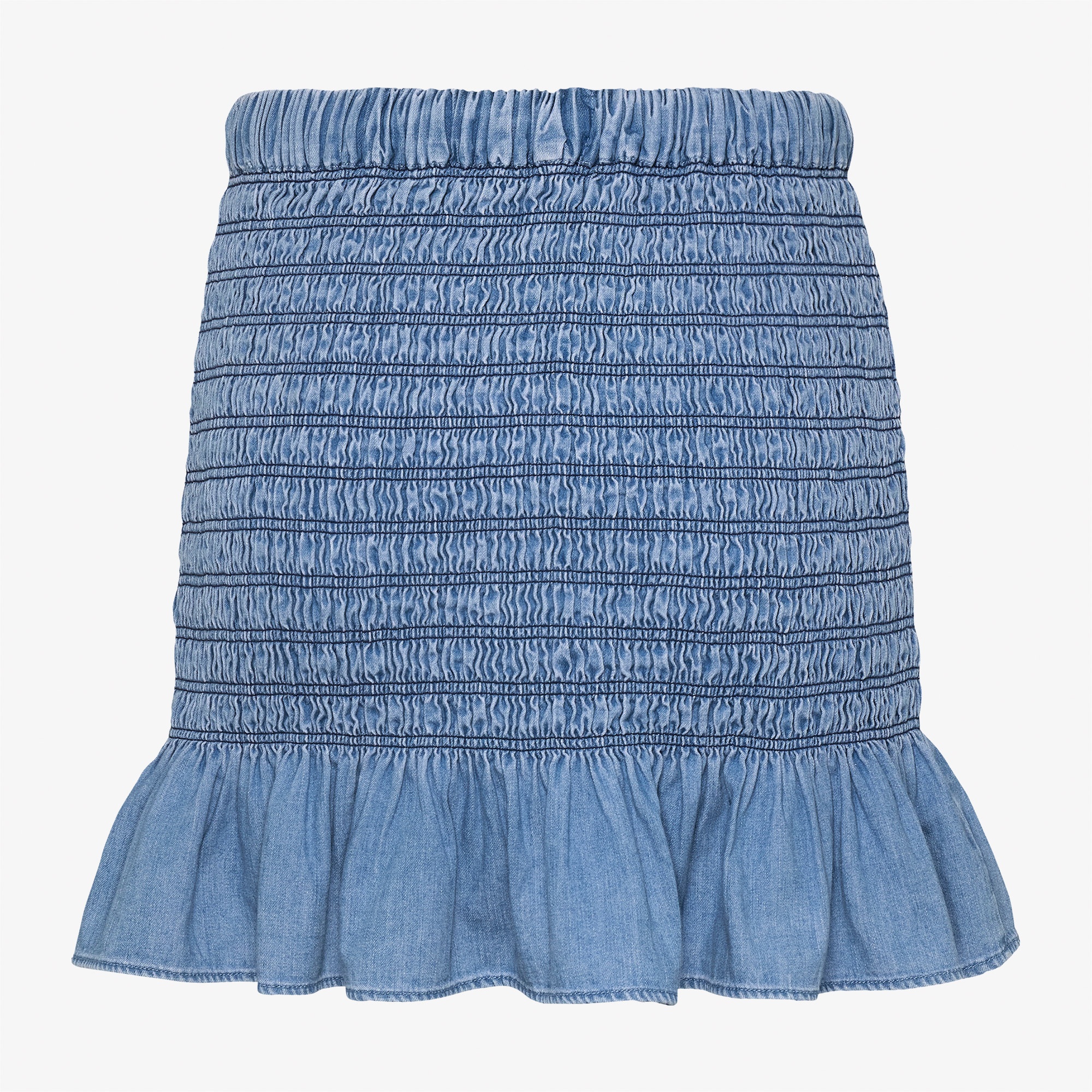 Tommy Jeans Chambray Ruched Kadın Mavi Etek